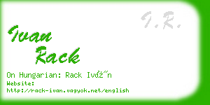 ivan rack business card